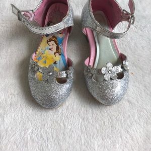 Disney silver glitter princess shoes